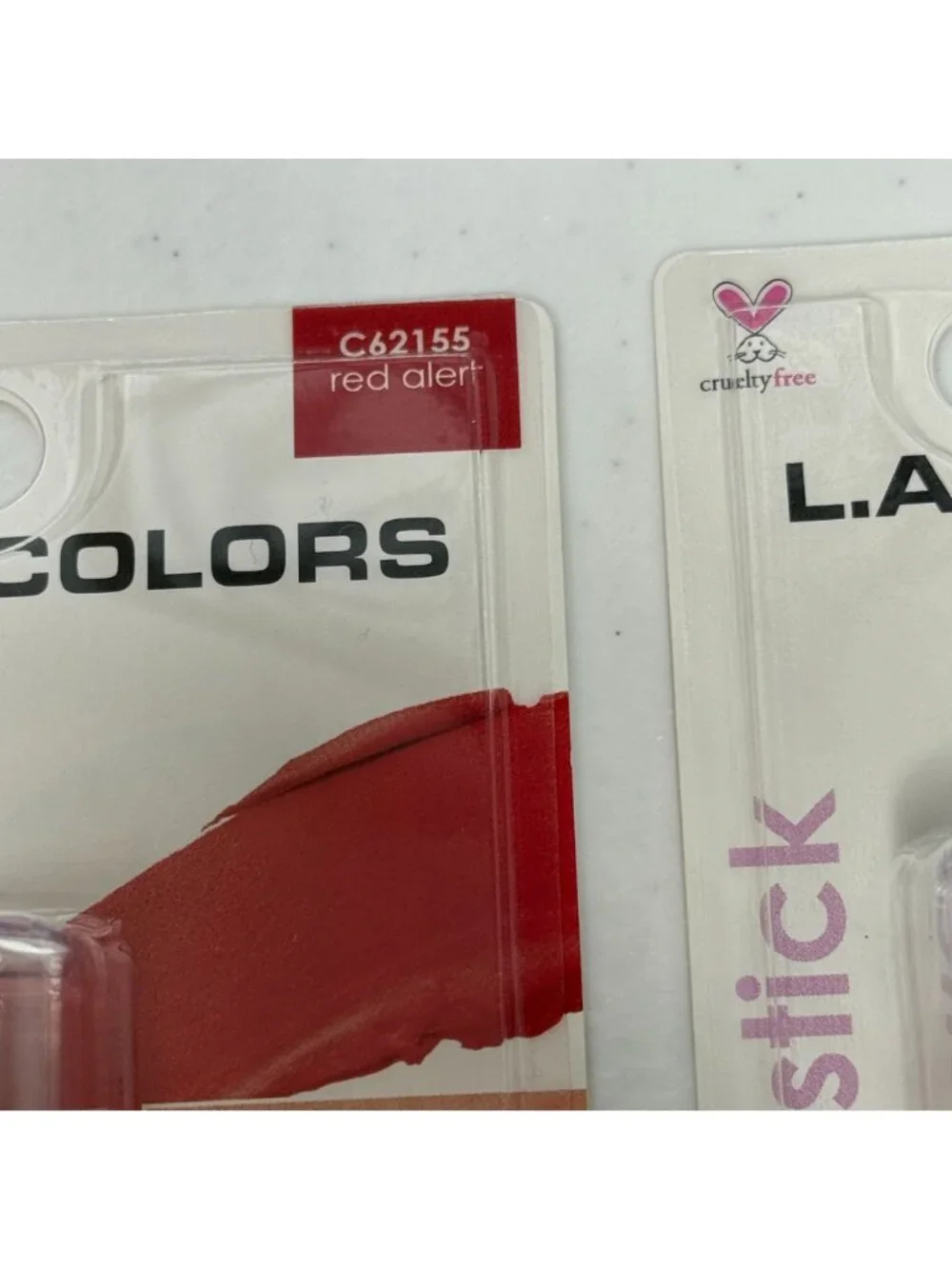 L.A. Colors Hydrating Lipstick Red Alert C62155 2 Pack